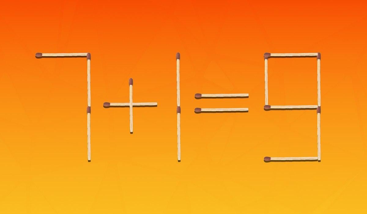 Vilka 2 tändstickor ska flyttas: 97% av människorna kan inte svara på 8 sekunder