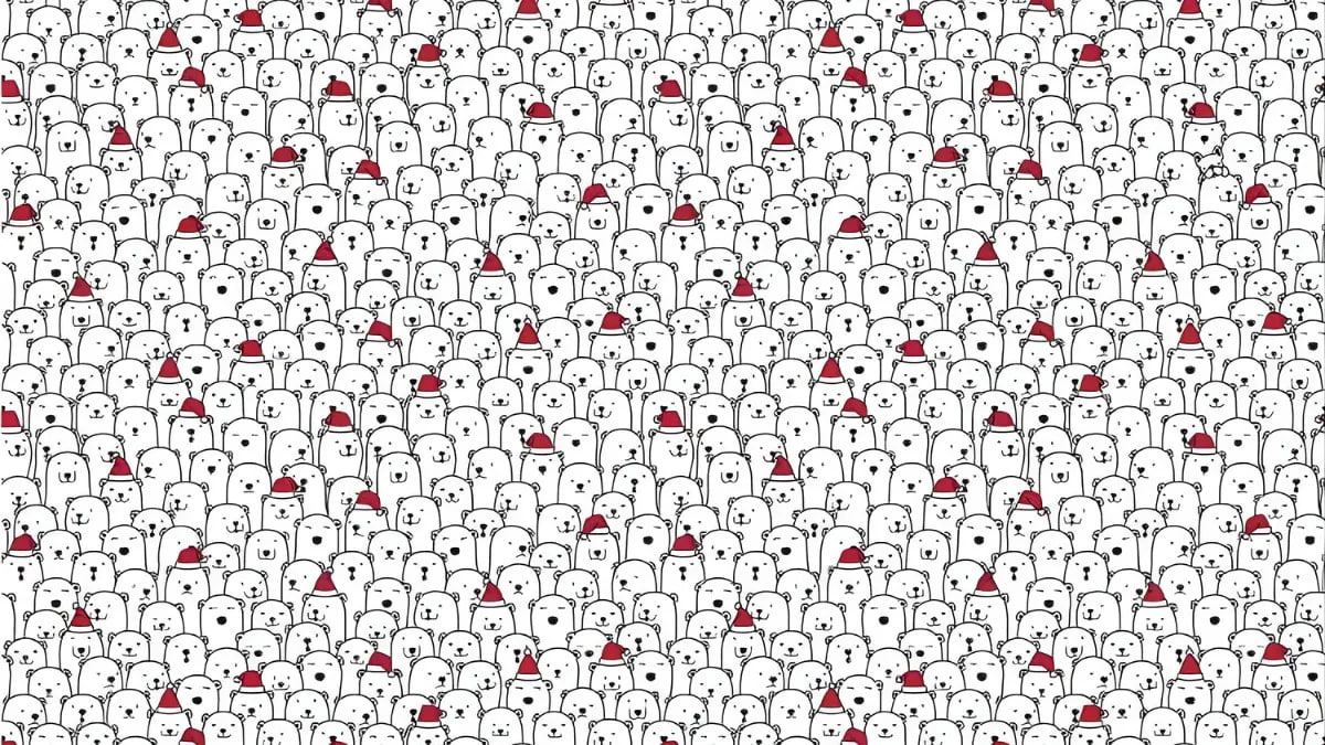 Superutmanande pussel för genier: hitta hunden bland björnarna på 7 sekunder