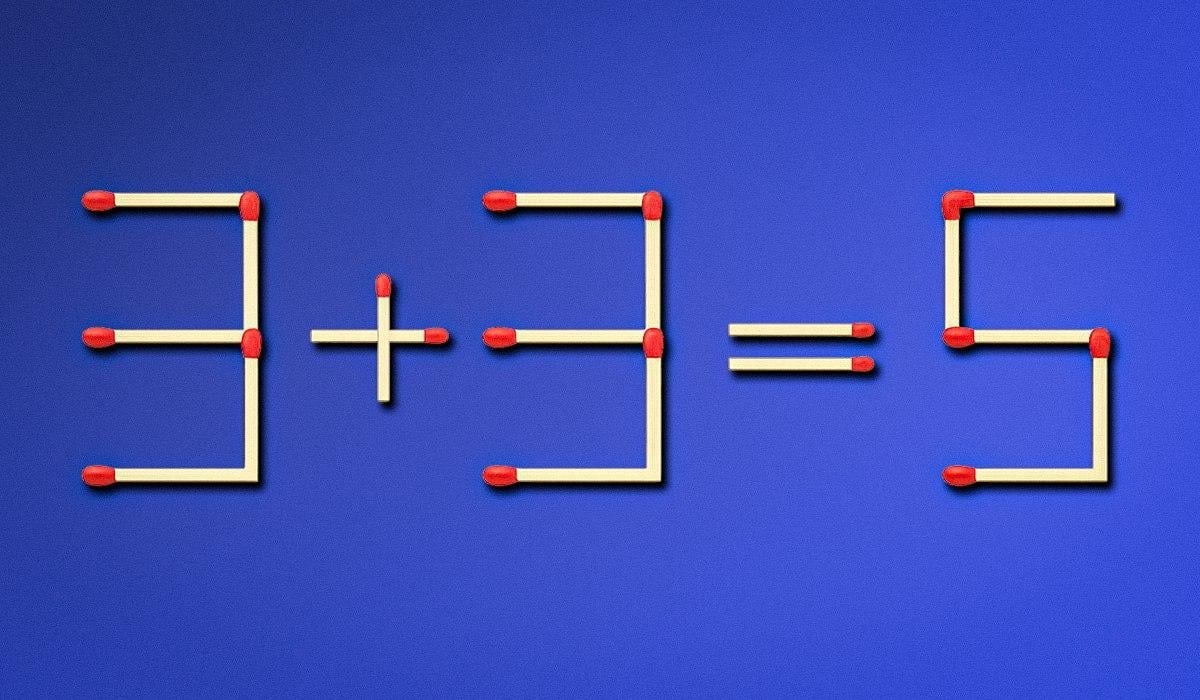 Du måste vända på en tändsticka för att rätta till ett misstag: ett snabbt IQ-test