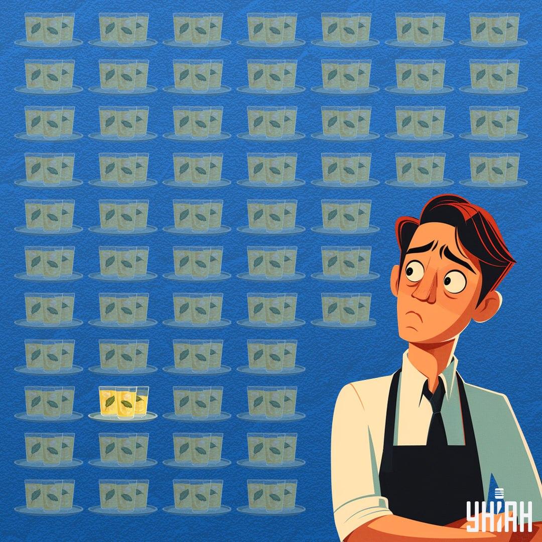 Glaset med mindre lemonad i fanns längst ner på bilden / Moje collage